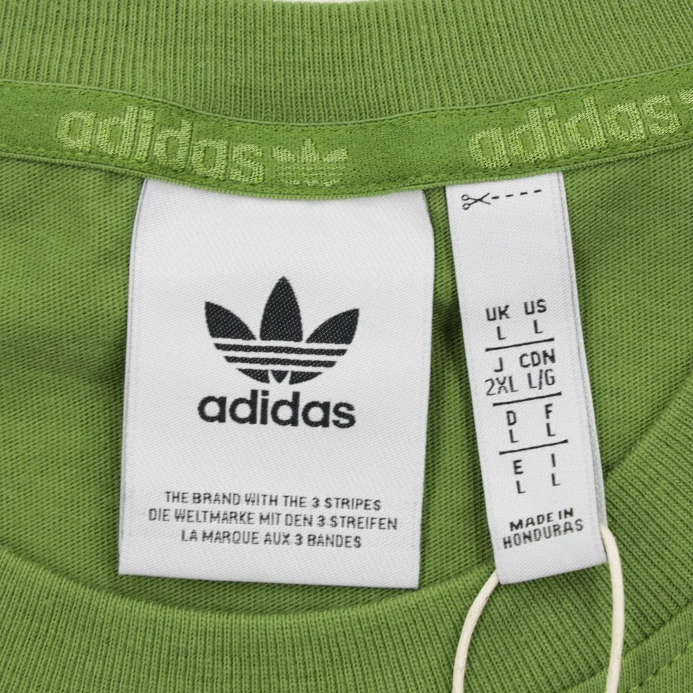 Adidas Originals Men's Crew Neck Embroidered‎ Trefoil Logo Tee Green Size L